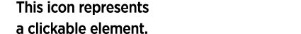 This icon represents a clickable element 