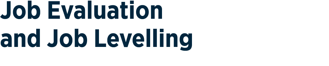 Job Evaluation and Job Levelling